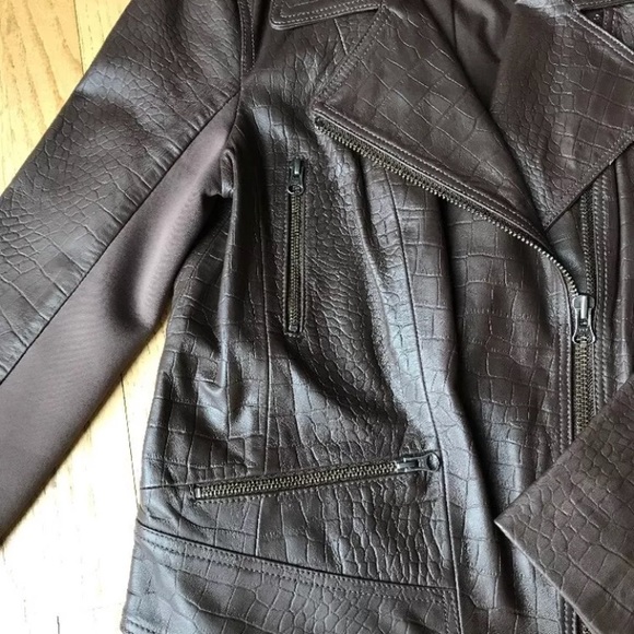 Trouve Dark Brown Leather Jacket - Picture 3 of 7